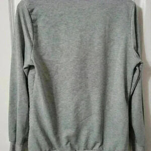 BTFBM gray quilted quarter zip pull over size small